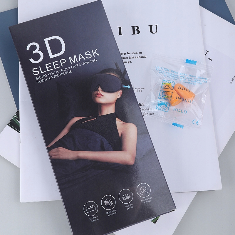 OpaskanaoczydospaniaUlatwiazasypianieMaskaregulowana3DModelC2 belsilt Akių kaukė miegui 3D šviesą blokuojanti reguliuojama kelionėms su atminties putomis su ausų kištukais juoda