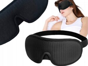 Akių kaukė miegui, 3D, šviesą blokuojanti, reguliuojama, kelionėms