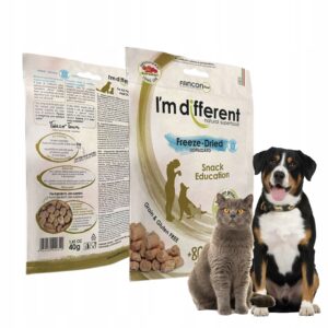 I'm Different Training liofilizuoti antienos ir upėtakio skanėstai šunims, 40 g