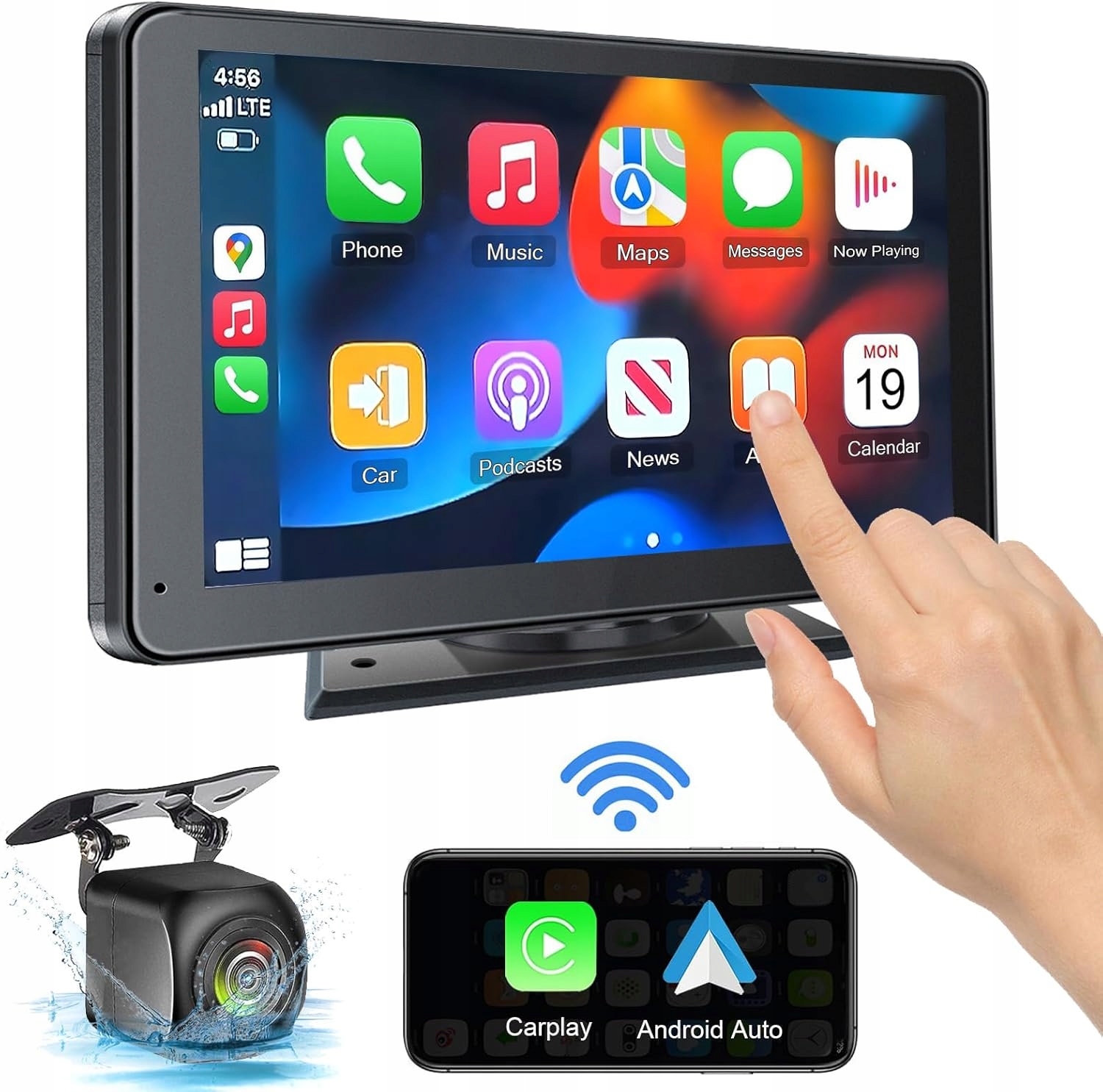 RadiosamochodoweAntika1026CarplayAndroidAutoScreenHDCarRadioMP5Kodproducenta1026MP5 belsilt