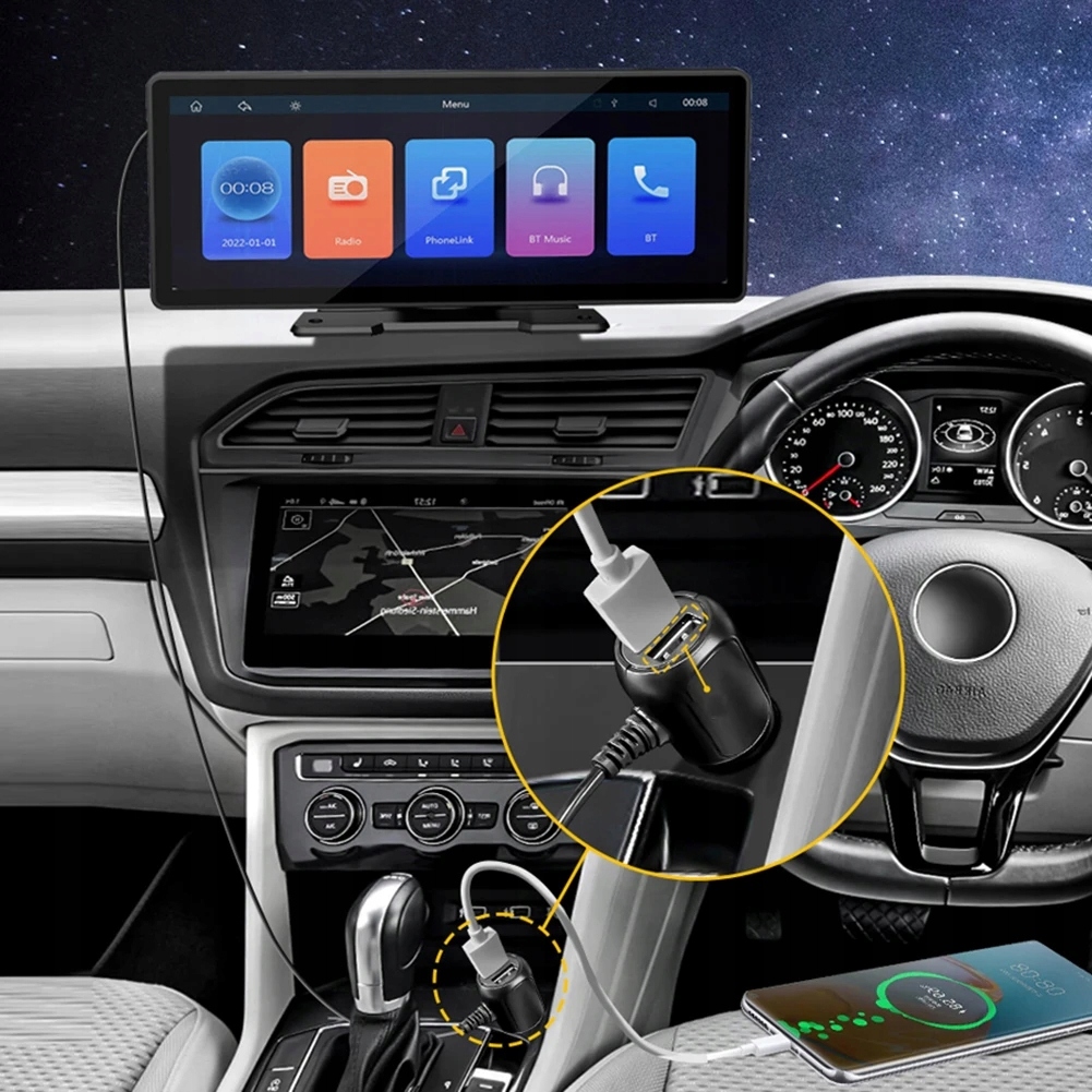 RadioodtwarzaczsamochodowyEunavi1026CarplayAndroidAutoRadioinformacjaRDSpasmoFM belsilt
