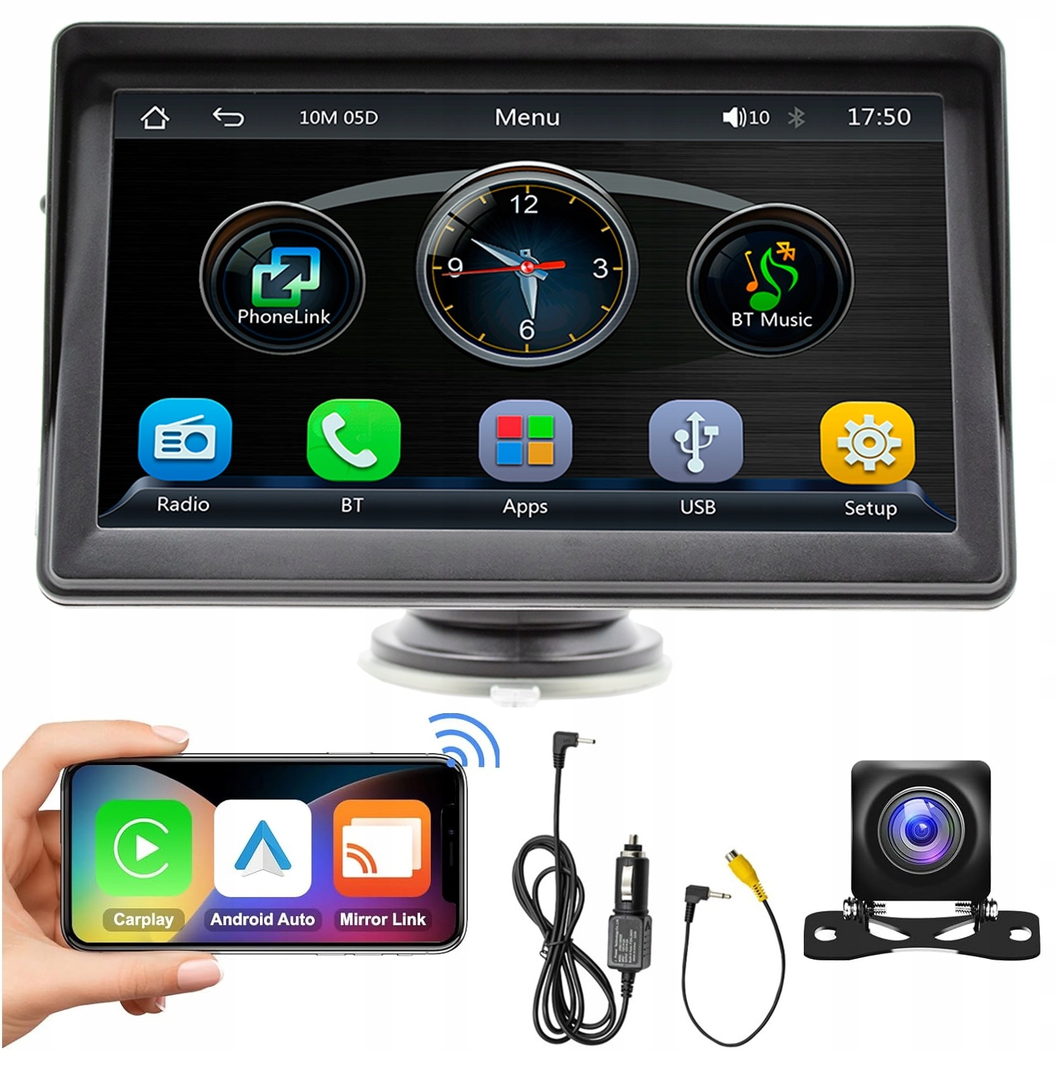STACJAMULTIMEDIALNARADIOMONITORANDROIDAUTOCARPLAYKAMERACOFANIAMarkabezmarki belsilt
