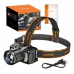 Tvirtas akumuliatorinis galvos žibintas Superfire IP43