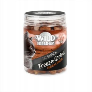 Wild Freedom liofilizuoti vištų širdelių skanėstai katėms, 45 g