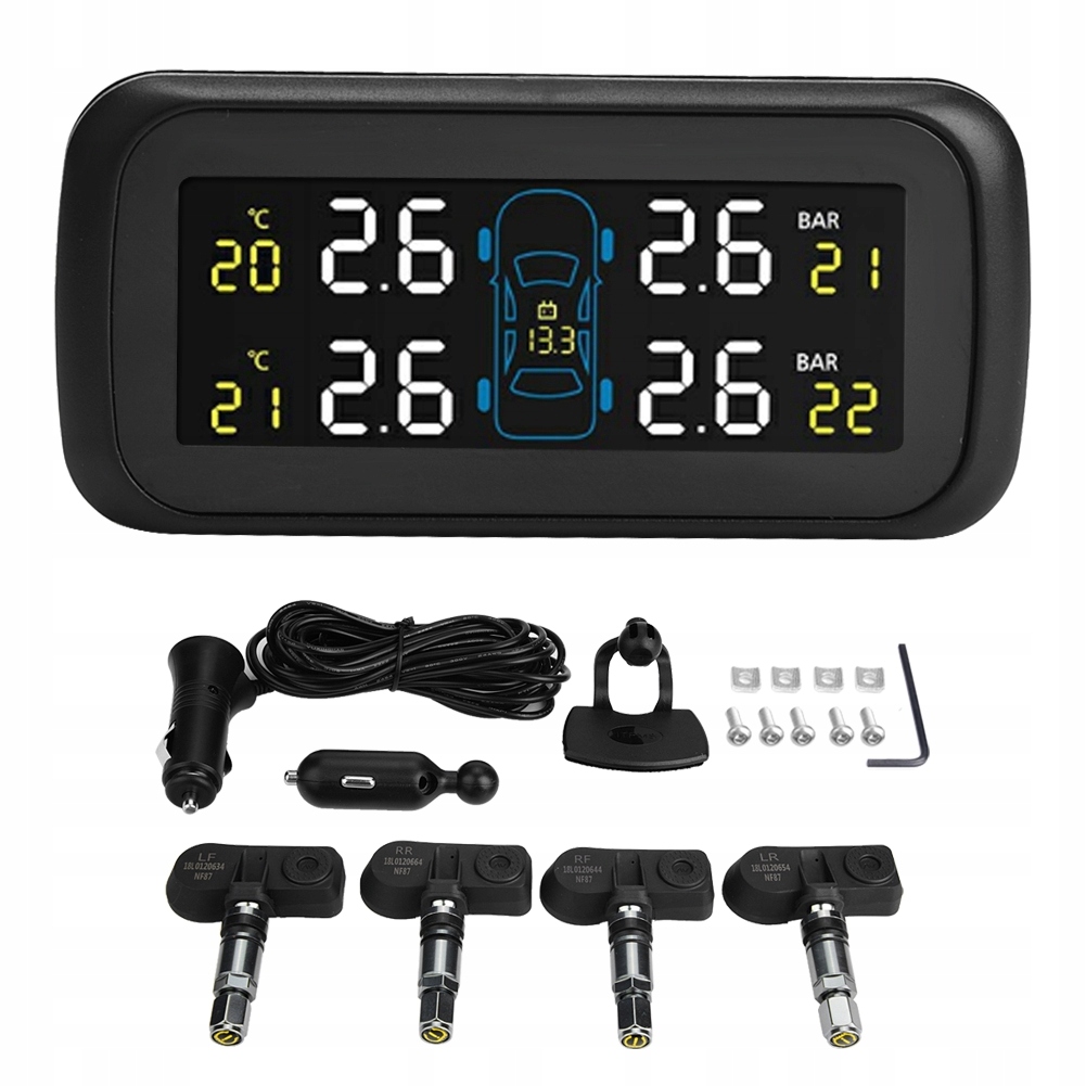 SystemmonitorowaniacisnieniawoponachTPMSwsamochodzieLCDQ1 belsilt