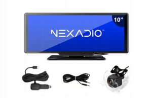 Belaidis „CarPlay“ ir „Android Auto“ ekranas prietaisų skydeliui, 10,2 colių, su galinio vaizdo kamera, Nexadio, CP300