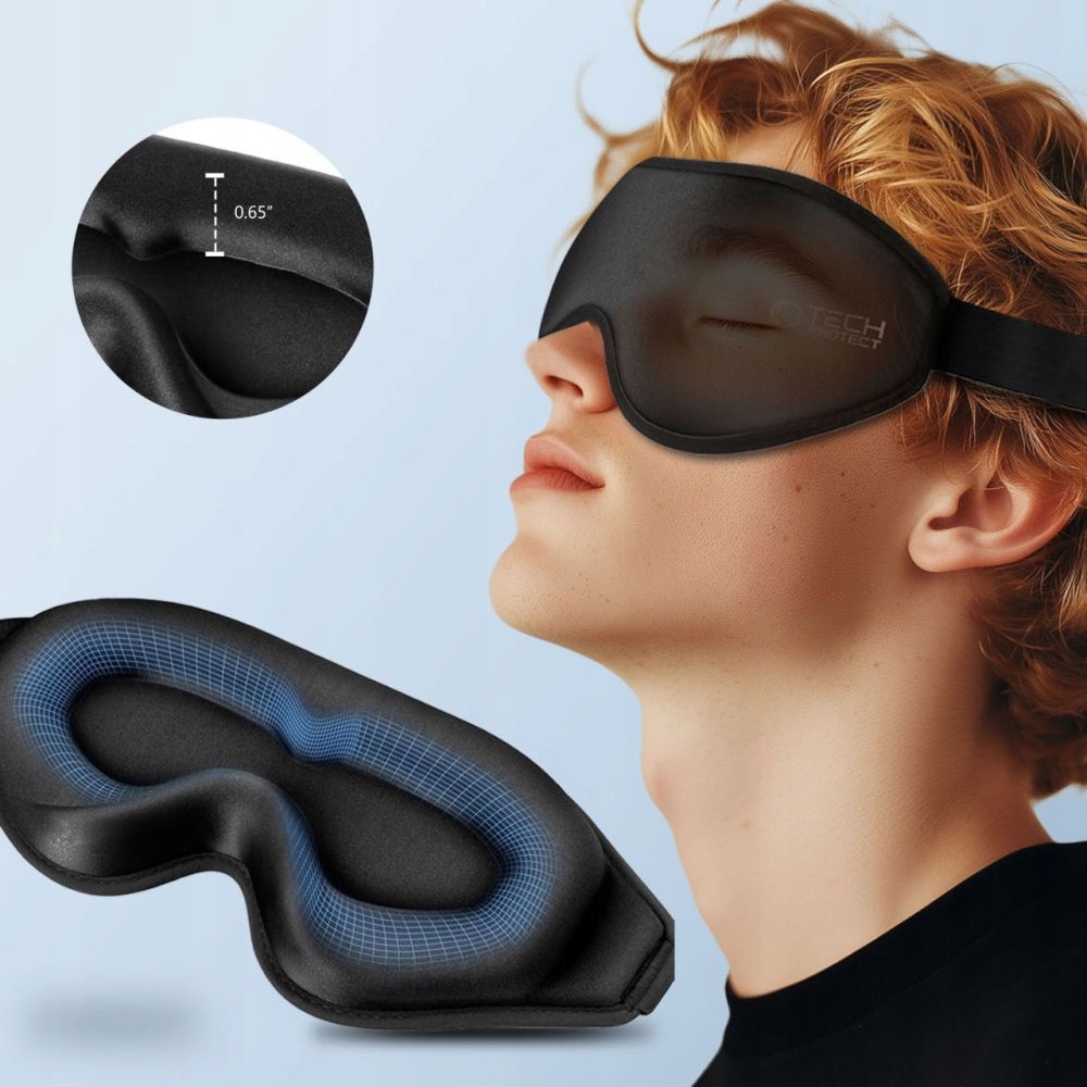 TECHPROTECTEYESHADESLEEPMASKMATTEBLACKKodproducenta5906302376162 belsilt