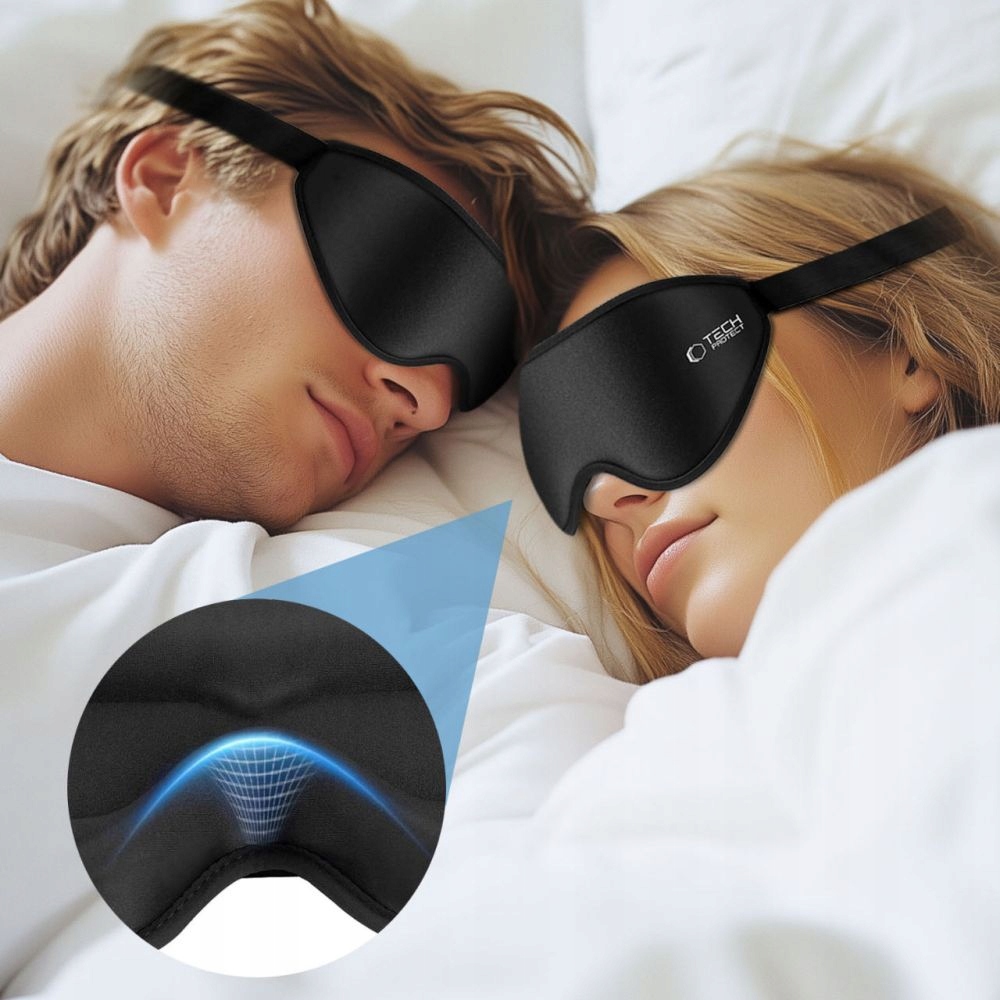 TECHPROTECTEYESHADESLEEPMASKMATTEBLACKKolorczarny belsilt