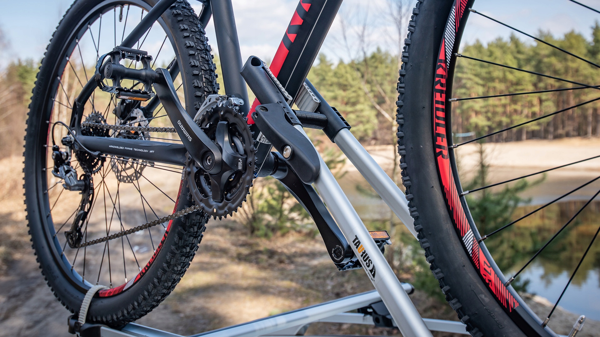 Taurus BikeUp aliumininis stogo dviračio laikiklis su užraktu, iki 17 kg - Image 6