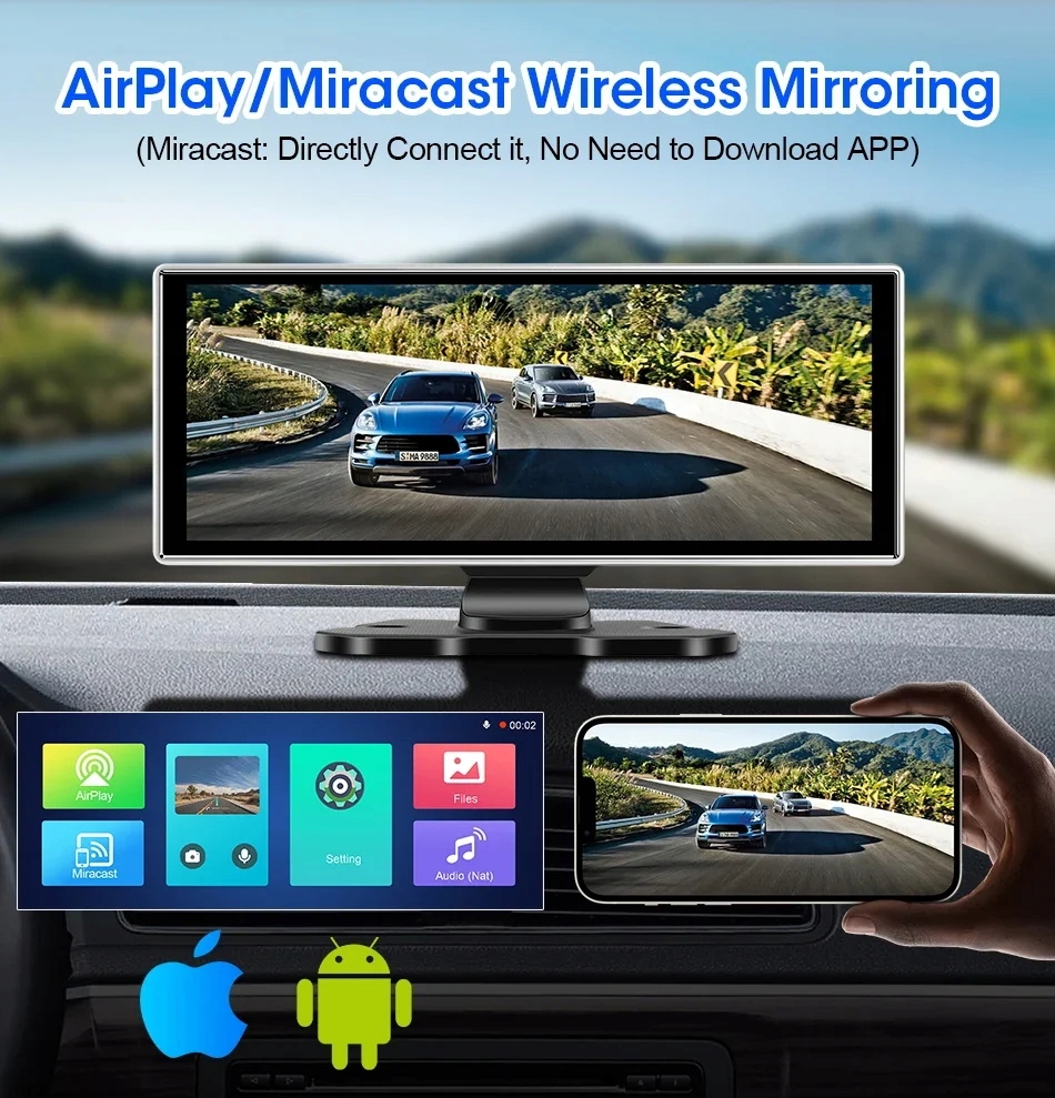 Uniwersalnyekran1126MultimedialneradiosamochodoweCarplayAndroidAutoRadiopasmoFM belsilt