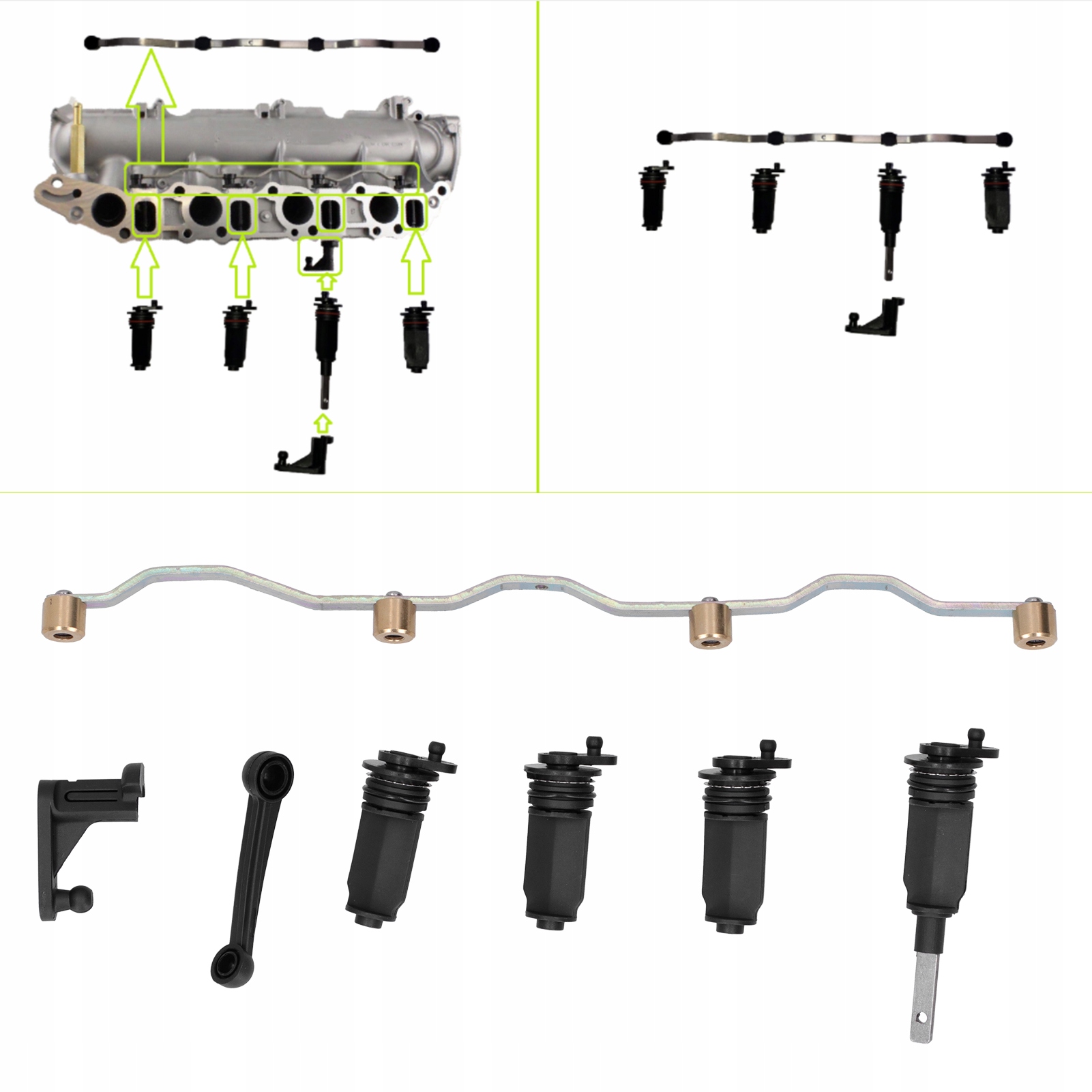 Opel ir Vauxhall 1.9 CDTI įsiurbimo kolektoriaus sūkurinių sklendžių komplektas 55210201 - Image 3