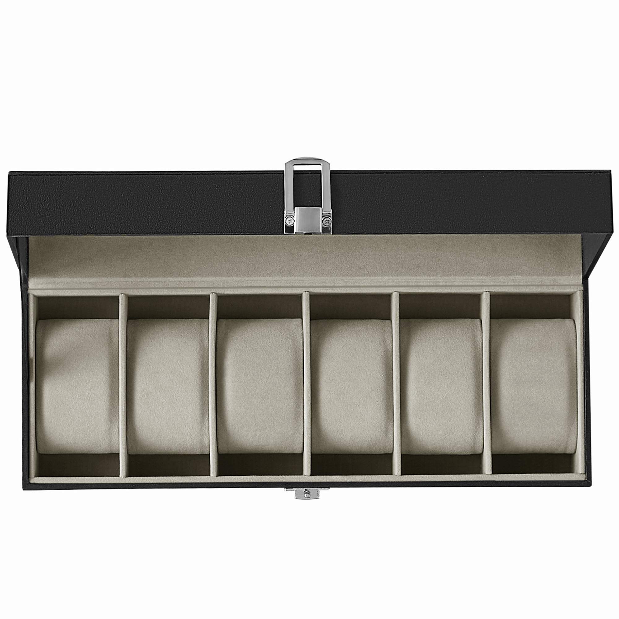 Aksominė laikrodžių dėžutė 6 laikrodžiams juoda 30 x 112 x 8 cm belsilt Aksominė laikrodžių dėžutė 6 laikrodžiams juoda 30 x 112 x 8 cm