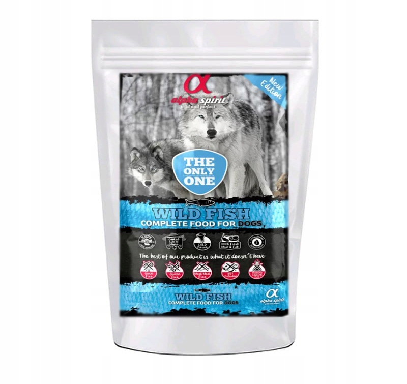 Alpha Spirit Wild Fish visavertis pusiau drėgnas maistas šunims su žuvimi, 1 kg