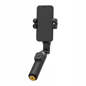Aochuan M3 Pro Mini 4 viename telefono stabilizatorius su AI, RGB ir pulteliu, juodas