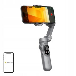 Aochuan Smart X 3 ašių telefono stabilizatorius su AI ir 6 režimais, pilkas