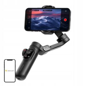 Aochuan Smart X Pro 3 ašių telefono stabilizatorius su OLED ekranu, juodas