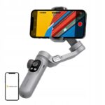 Aochuan Smart X Pro 3 ašių telefono stabilizatorius su OLED ir belaidžiu įkrovimu pilkas