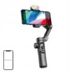 Aochuan XE išmanusis telefono stabilizatorius su veido sekimu ir RGB juodas 350 g