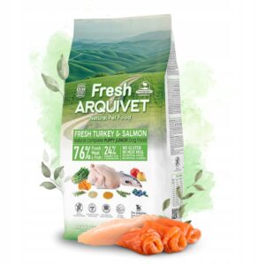 Arquivet Fresh Puppy Junior pusiau drėgnas maistas šuniukams su kalakutiena ir lašiša, 10 kg