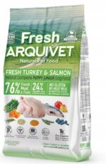 Arquivet Fresh Puppy pusiau minkštas maistas šuniukams su kalakutiena ir lašiša, 2,5 kg