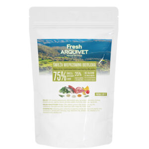 Arquivet Fresh pusiau drėgno maisto mėginys su kiauliena ir žuvimi, 100 g
