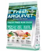 Arquivet Fresh pusiau minkštas maistas šunims su antiena ir žuvimi, 75 % mėsos, 2,5 kg