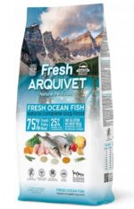 Arquivet Fresh pusiau minkštas žuvies maistas šunims, 75 % mėsos ir žuvies, 2,5 kg