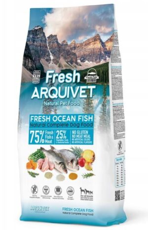 Arquivet Fresh pusiau minkštas žuvies maistas šunims, 75 % mėsos ir žuvies, 2,5 kg