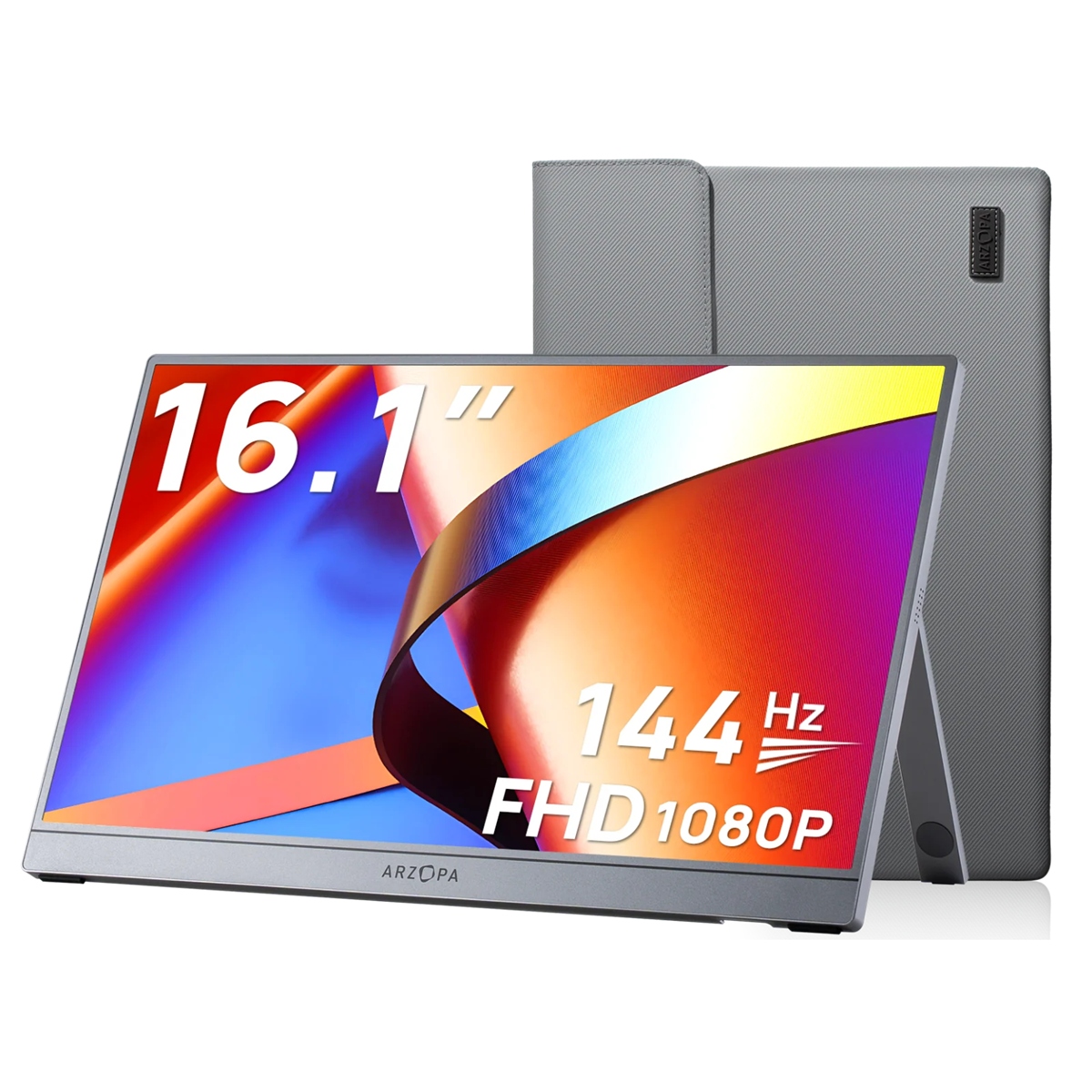 Arzopa Z1FC nešiojamas monitorius 144Hz 161 cala Sidabriškai pilkas belsilt Arzopa Z1FC nešiojamas monitorius 144Hz 161 cala Sidabriškai pilkas