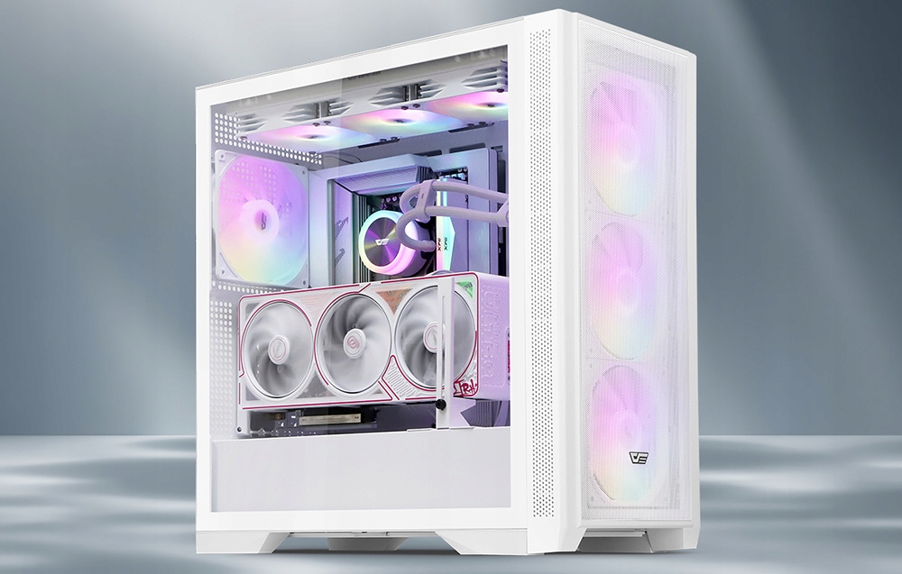 Aušinimas Vandens darkFlash DG360 360mm balti ARGB PWM 320 W Intel Amd ProXL belsilt Aušinimas Vandens darkFlash DG360 360mm balti ARGB PWM 320 W Intel Amd ProXL