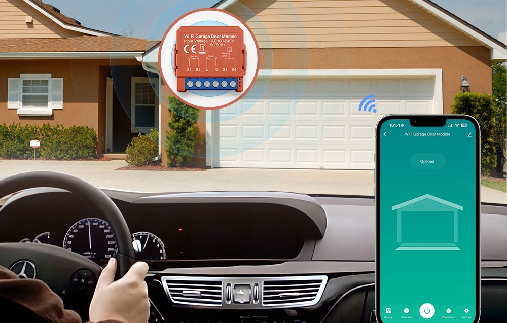 Avatto GDS16 išmanusis modulis Vartų Garažo Wi-Fi Tuya Google Home Alexa
