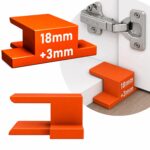 Baldų fasado montavimo šablonas 18 mm plokštei +3 mm nustatymas