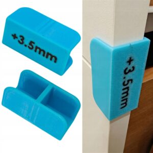 Baldų fasadų montavimo tarpiklių rinkinys 18 mm plokštėms, 3,5 mm, 2 vnt.