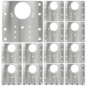 Baldų vyrių remonto plokštelių komplektas 12 vnt 90 × 90 mm