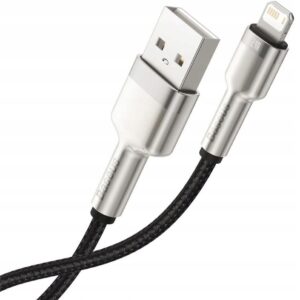 Baseus Cafule pintas USB-A–Lightning kabelis, 2,4 A, 1 m, juodas