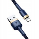 Baseus Cafule USB ALightning kabelis 15 A 2 m aukso ir mėlynos spalvos