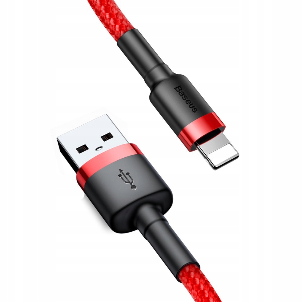 Baseus Cafule USBALightning kabelis 24 A 05 m raudonas belsilt Baseus Cafule USB ALightning kabelis 24 A 05 m raudonas