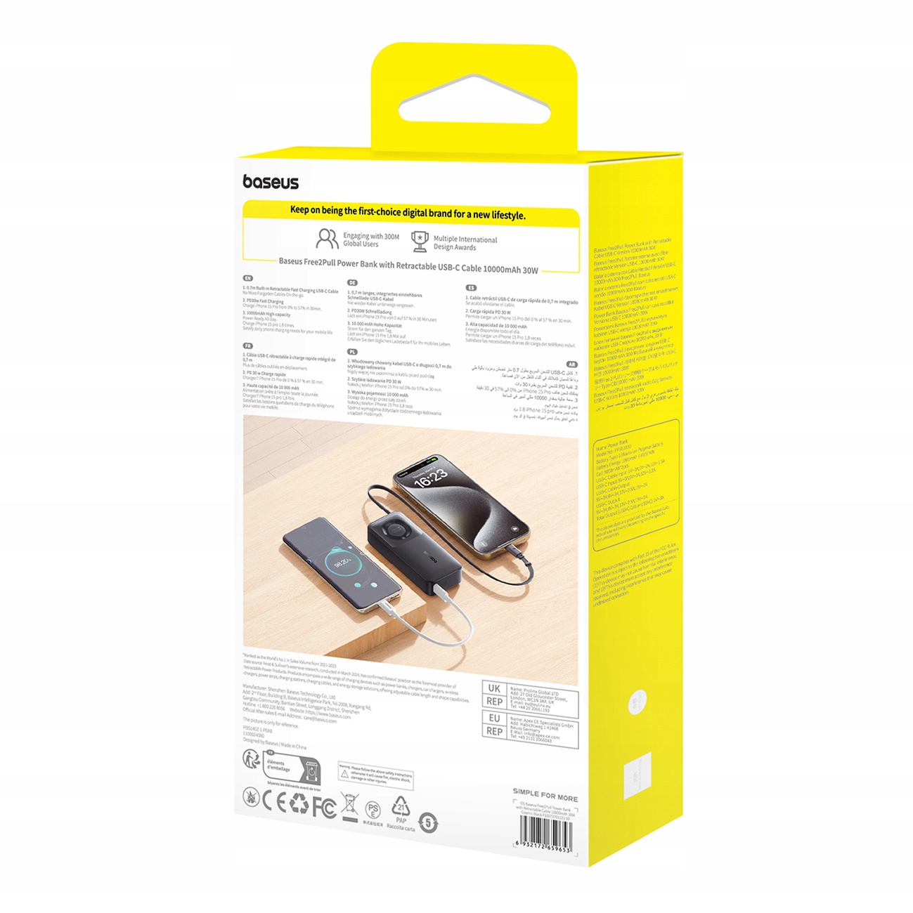 Baseus greitas Išorinė baterija 10000mAh 30 W tvirtas išorinė baterija su kabeliu USB C belsilt Baseus greitas Išorinė baterija 10000mAh 30 W tvirtas išorinė baterija su kabeliu USB C