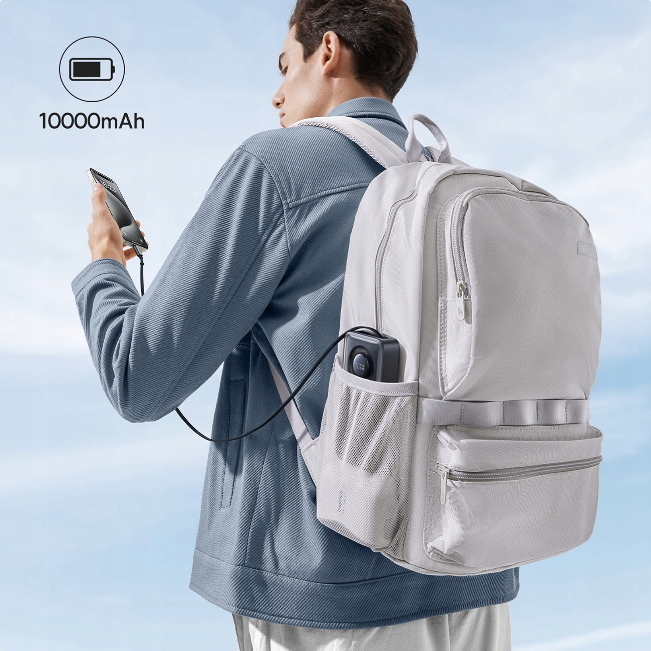 Baseus greitas Išorinė baterija 10000mAh 30 W tvirtas išorinė baterija su kabeliu USB C belsilt Baseus greitas Išorinė baterija 10000mAh 30 W tvirtas išorinė baterija su kabeliu USB C