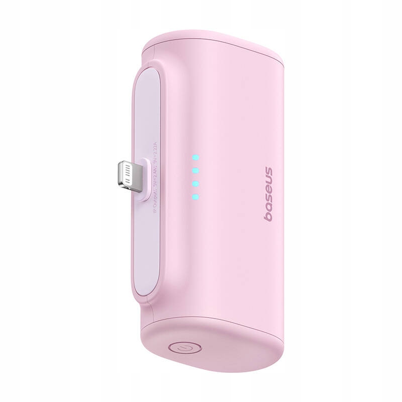 Baseus greitas išorinė baterija 5000mAh 20 W Išorinė baterija Lightning USBC+ USBC kabelis Rožinis belsilt Baseus greitas išorinė baterija 5000mAh 20 W Išorinė baterija Lightning USB C+ USB C kabelis Rožinis