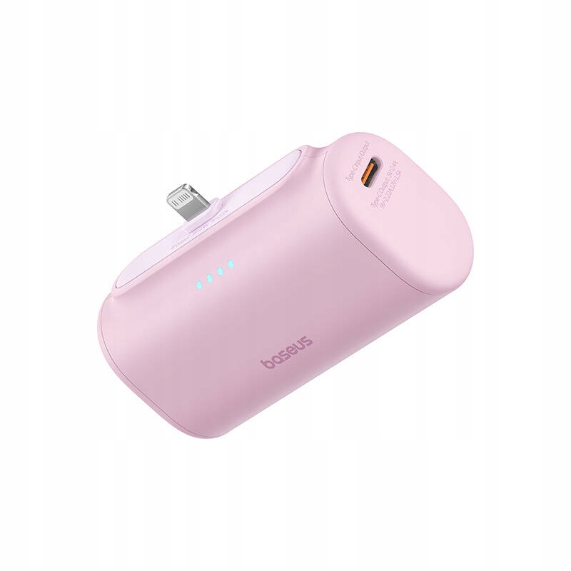 Baseus greitas išorinė baterija 5000mAh 20 W Išorinė baterija Lightning USBC+ USBC kabelis Rožinis belsilt Baseus greitas išorinė baterija 5000mAh 20 W Išorinė baterija Lightning USB C+ USB C kabelis Rožinis