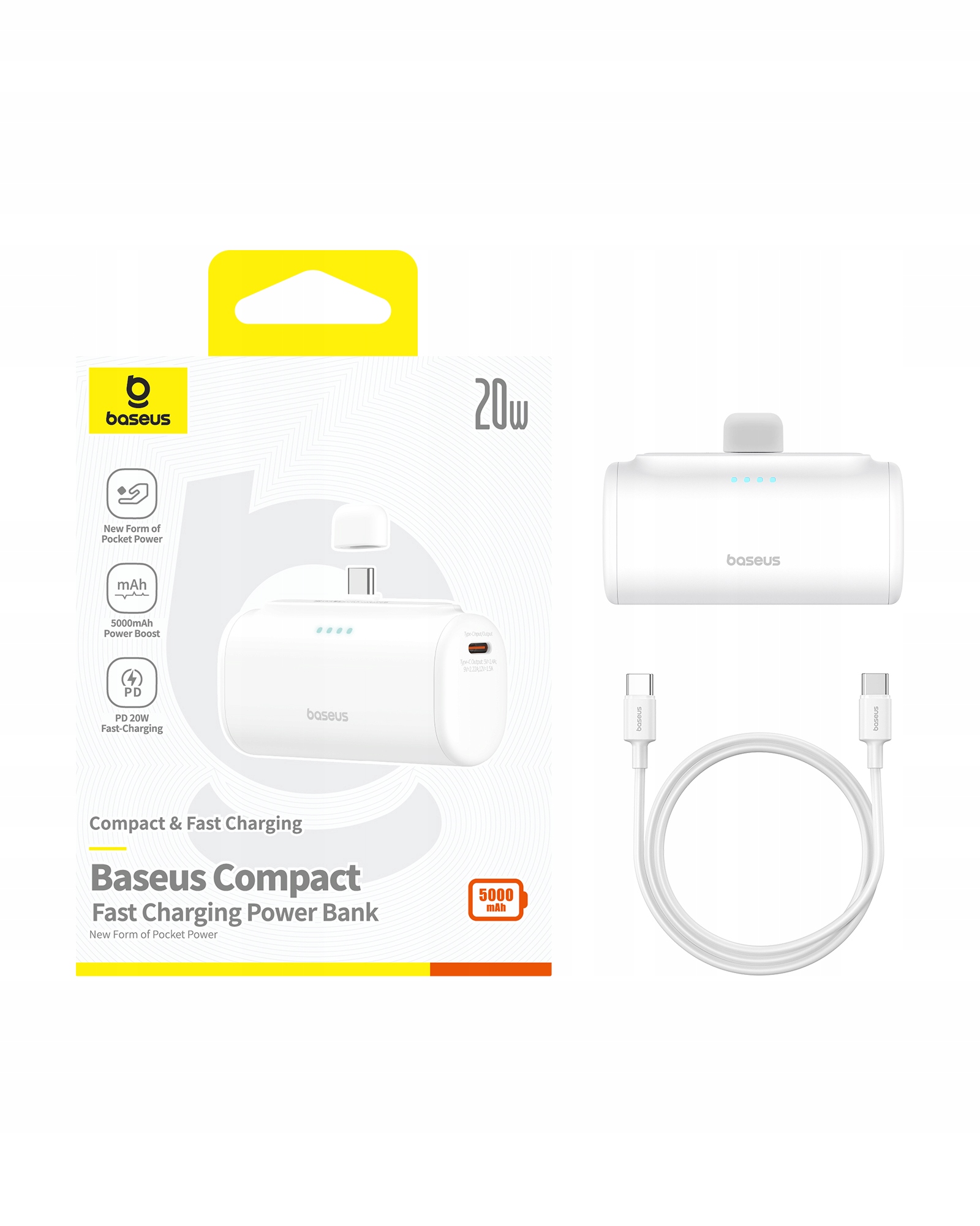 Baseus greitas Išorinė baterija 5000MAH USBC PD 20 W Saugus QC30 USBC kabelis 5000mAh 20 W belsilt Baseus greitas Išorinė baterija 5000MAH USB C PD 20 W Saugus QC30 USB C kabelis 5000mAh 20 W