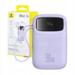 Baseus išorinė baterija su Greitu 10000mAh 30 W su ekranu 2x USB C