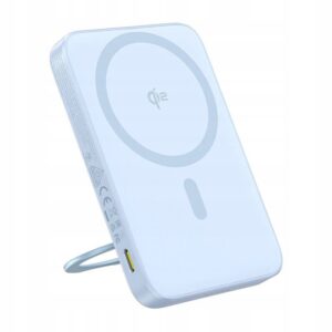 Baseus PicoGo Qi2 išorinė baterija magnetinis su Stovu 5000mAh 20 W mėlynas
