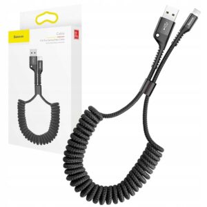 Baseus spiralinis USBALightning kabelis 2 A 1 m belsilt Baseus spiralinis USB ALightning kabelis 2 A 1 m