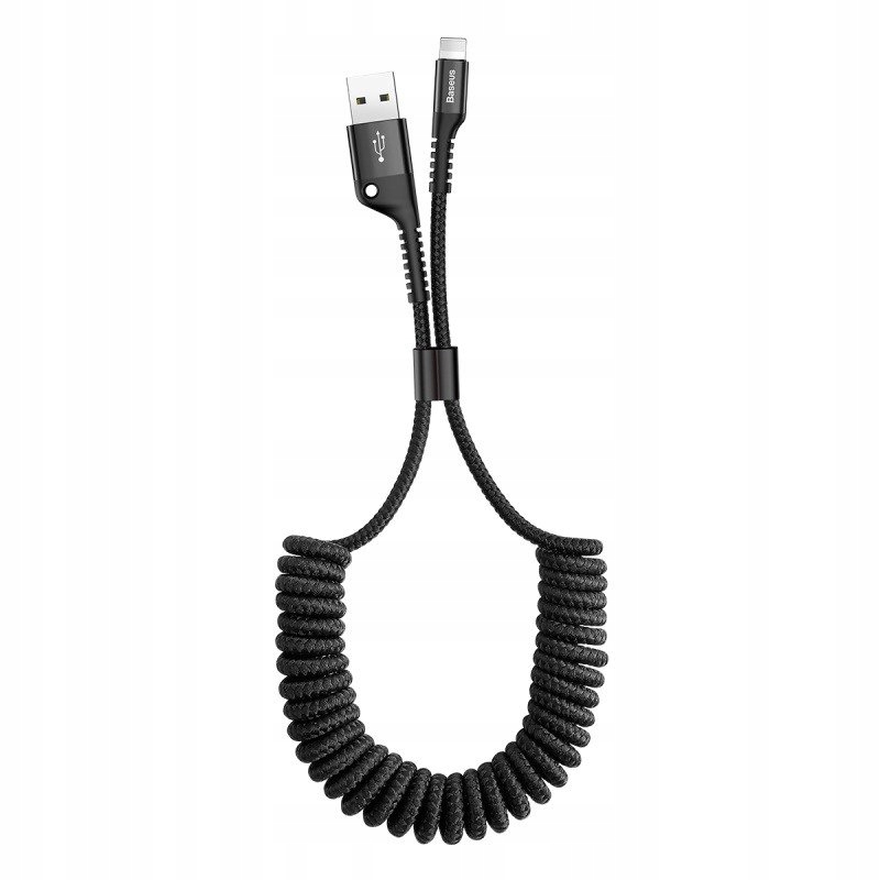 Baseus spiralinis USBALightning kabelis 2 A 1 m belsilt Baseus spiralinis USB ALightning kabelis 2 A 1 m