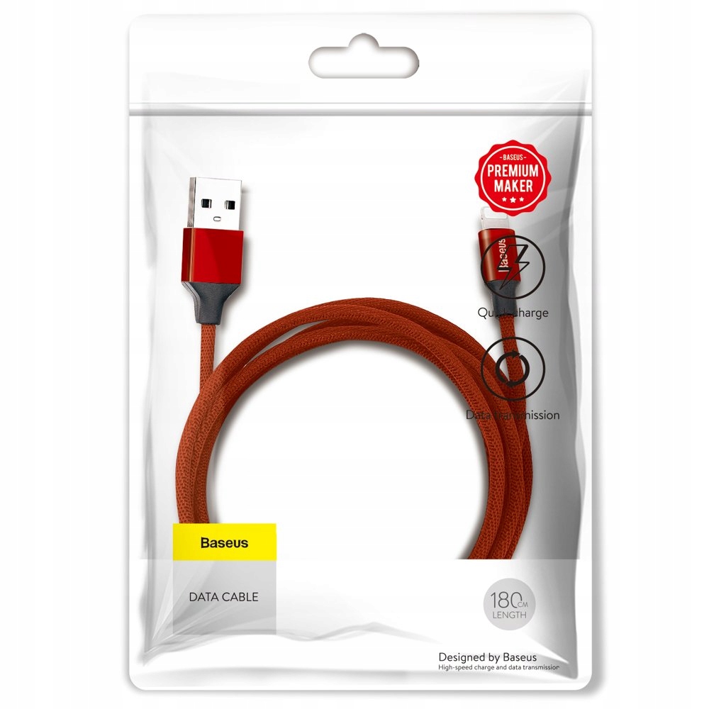 Baseus USBALightning kabelis Apple įrenginiams 18 m belsilt Baseus USB ALightning kabelis Apple įrenginiams 18 m