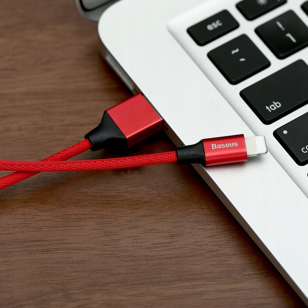 Baseus USBALightning kabelis Apple įrenginiams 18 m belsilt Baseus USB ALightning kabelis Apple įrenginiams 18 m