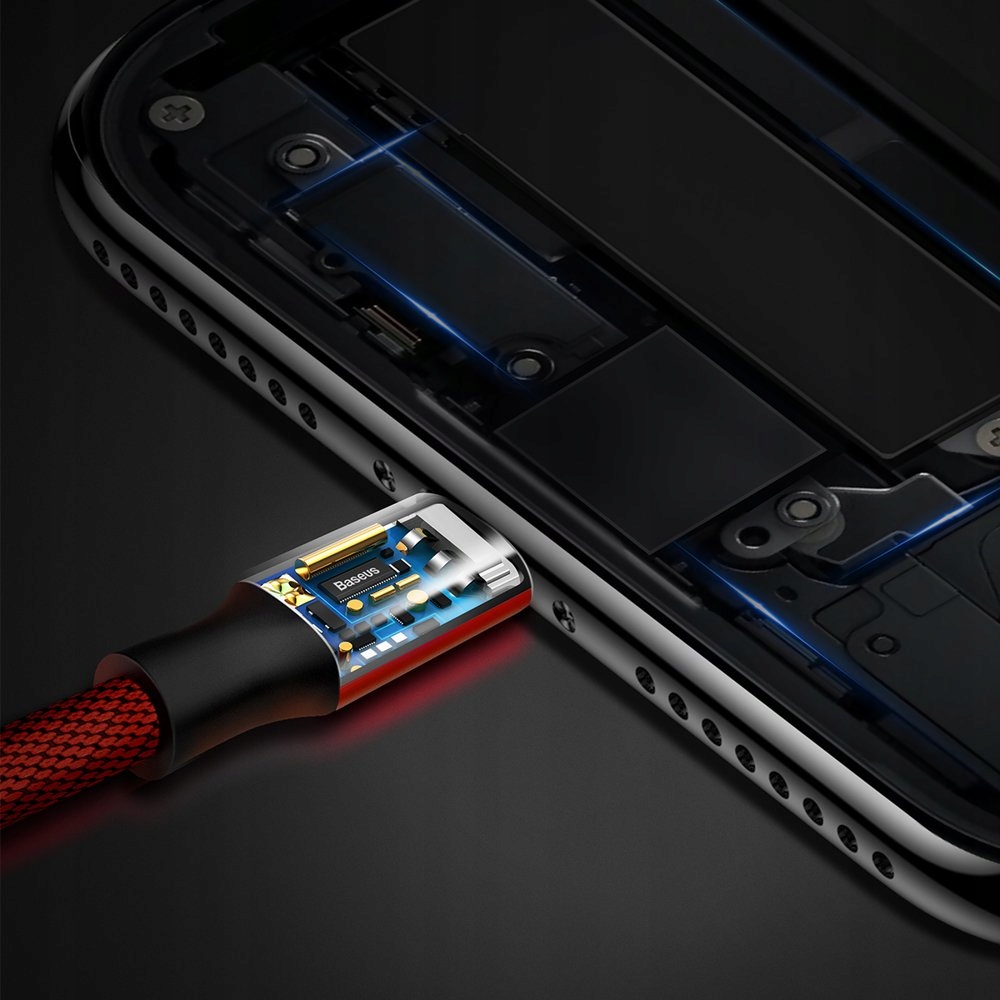 Baseus USBALightning kabelis Apple įrenginiams 18 m belsilt Baseus USB ALightning kabelis Apple įrenginiams 18 m