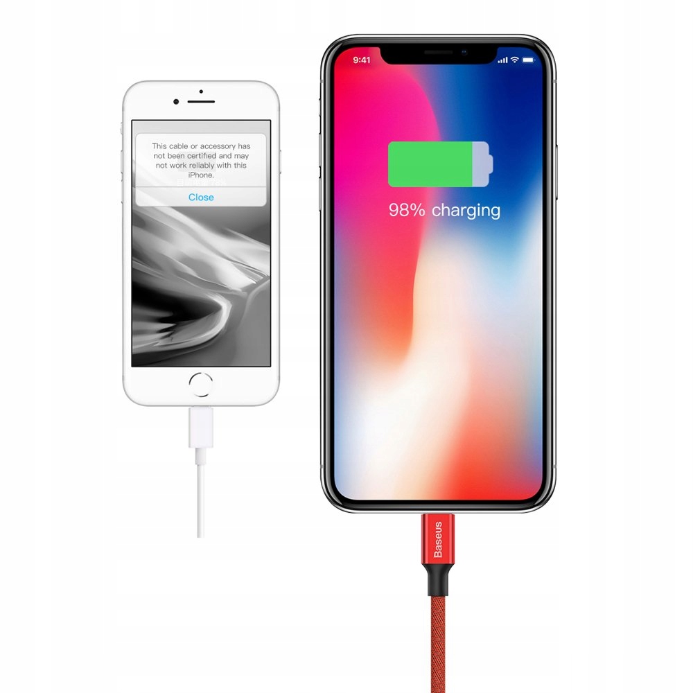 Baseus USBALightning kabelis Apple įrenginiams 18 m belsilt Baseus USB ALightning kabelis Apple įrenginiams 18 m
